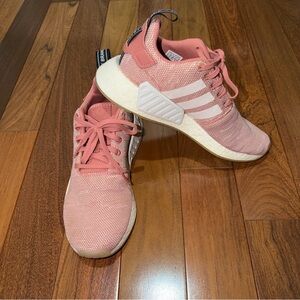 adidas NMD R1 Women's Pink Athletic Sneakers with White Stripes Size US 8